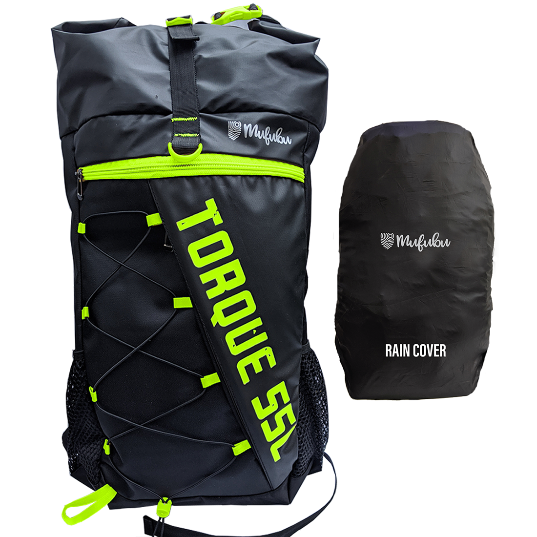 Torque 55 Ltr Green Rucksack with Rain Cover
