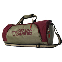 Get-Un-Barred Discover Duffle Bag for Gym & Sports with Side Pocket (Cherry Red+ Beige)