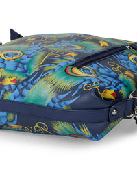 Sling Bag - Peacock Feather Navy Blue