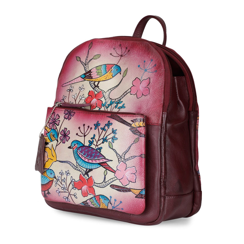 HandPainted Leather Backpack