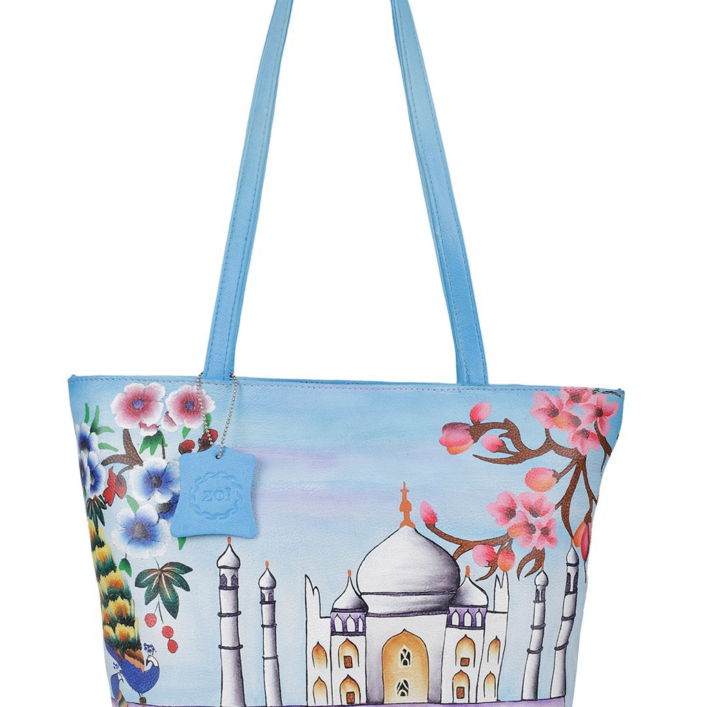 Hand Bag - Historical Taj Sky Blue