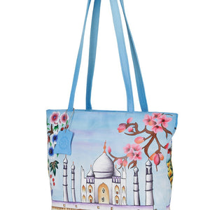 Hand Bag - Historical Taj Sky Blue