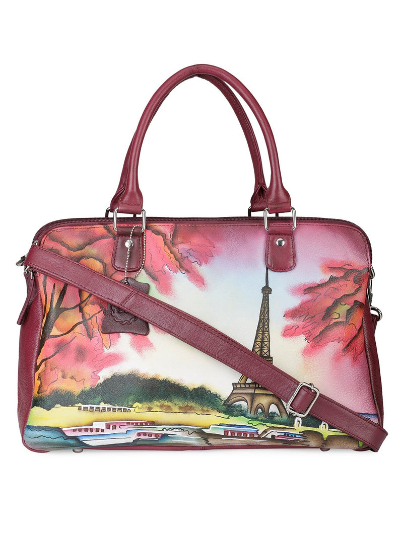 Oversized Hand Bag - Eiffel Tower Cherry Red