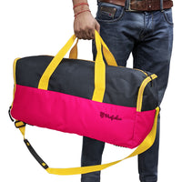 Buddys Duffle Gym Bag 32 Ltr - Pink & Black