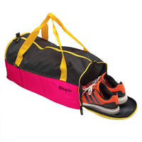 Buddys Duffle Gym Bag 32 Ltr - Pink & Black