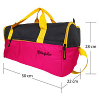 Buddys Duffle Gym Bag 32 Ltr - Pink & Black