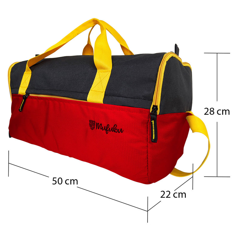 Buddys Duffle Gym Bag 32 Ltr - Red & Black