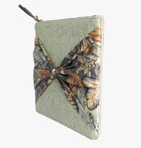 Floral Vintage Clutch - Olive Green