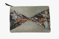 Floral Vintage Clutch - Olive Green