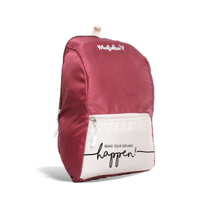 Nano Backpack 15 Ltr Make Your Dream Happen Wine + Beige