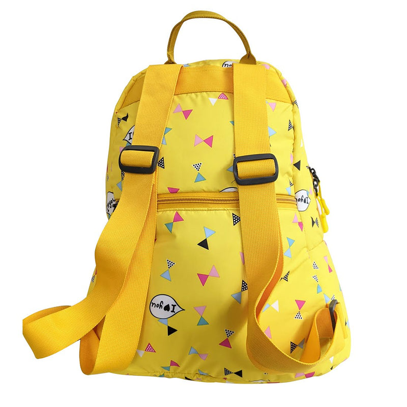 White and Yellow Adjustable Ladies Zipper Closure Shoulder Backpack, Size:  Medium at Rs 924/piece in Sonipat