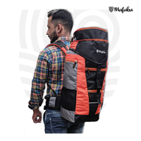 Climber 45 + 5 LTR Rucksack with Rain Cover (Black/Red)