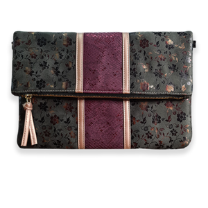Blossom Clutch - Olive Green