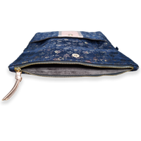 Blossom Clutch - Midnight Blue