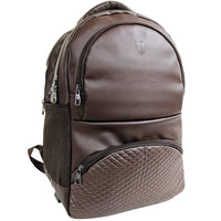 Brown German Faux Leather 17 inches Laptop Backpack