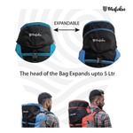 Climber 45+5 Ltr Rucksack with Rain Cover - Black/Blue