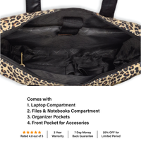 Enigma Laptop Messenger Bag - Leopard