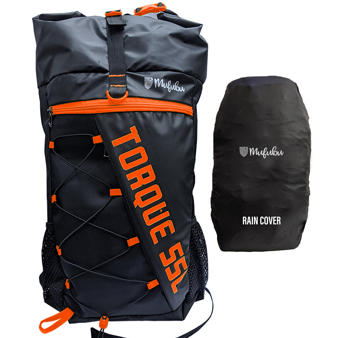 Torque 55 Ltr Orange Rucksack with Rain Cover