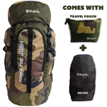Camouflage 45 Ltr  Army Green Rucksack Bag