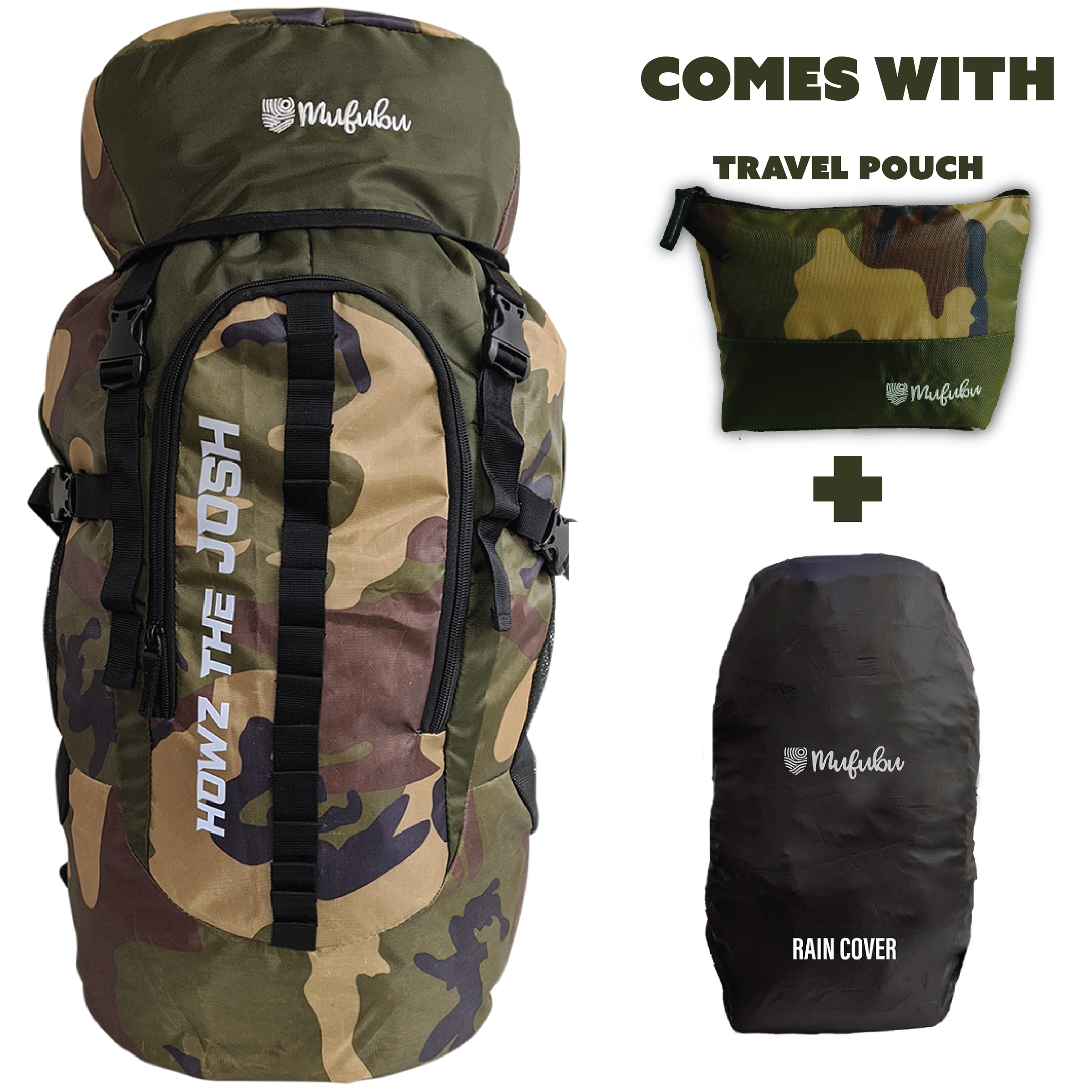 Camouflage top trekking bag